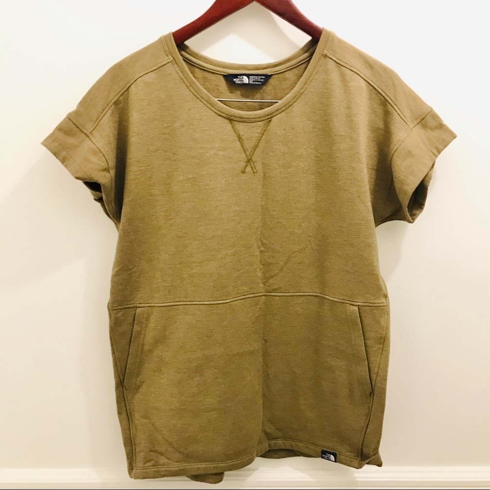 The North Face Short Sleeve Sweatshirt small green